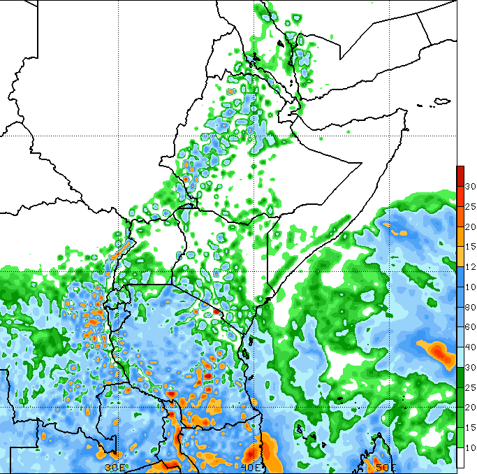 Increased, unseasonal rainfall forecast in some droughtaffected areas